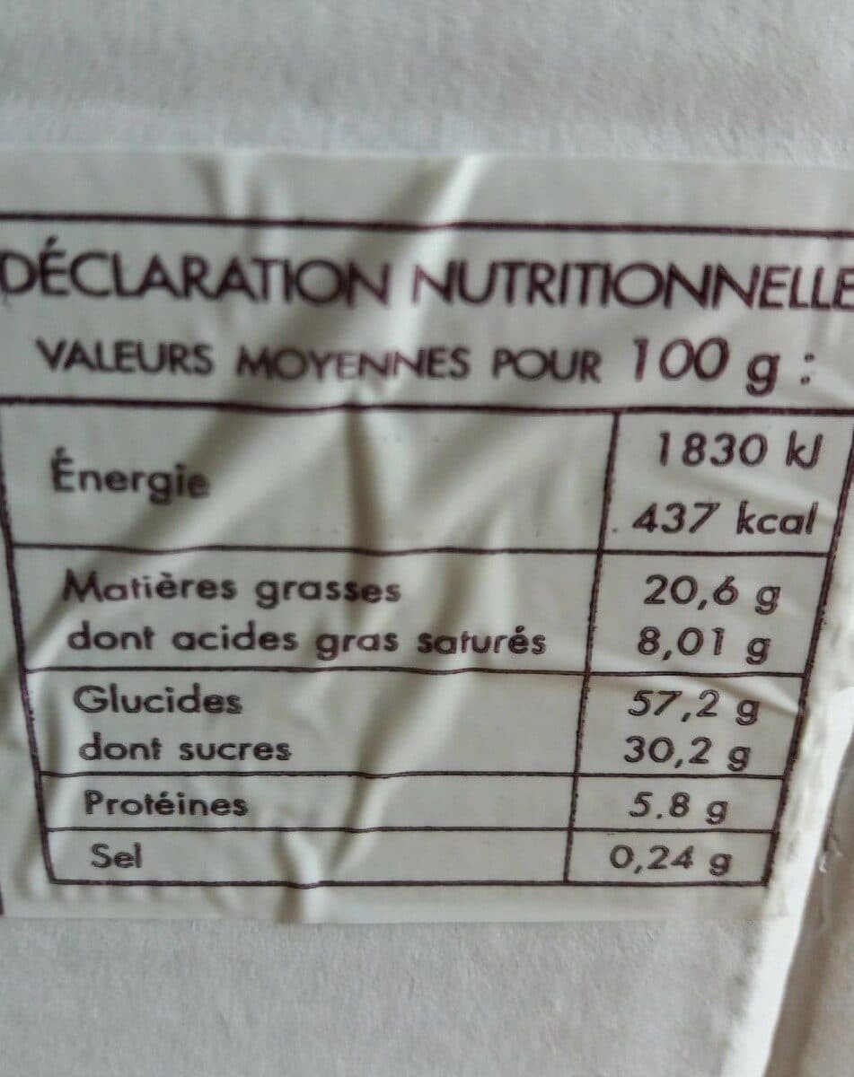 Open Food Facts Cake pépite de chocolat packshot