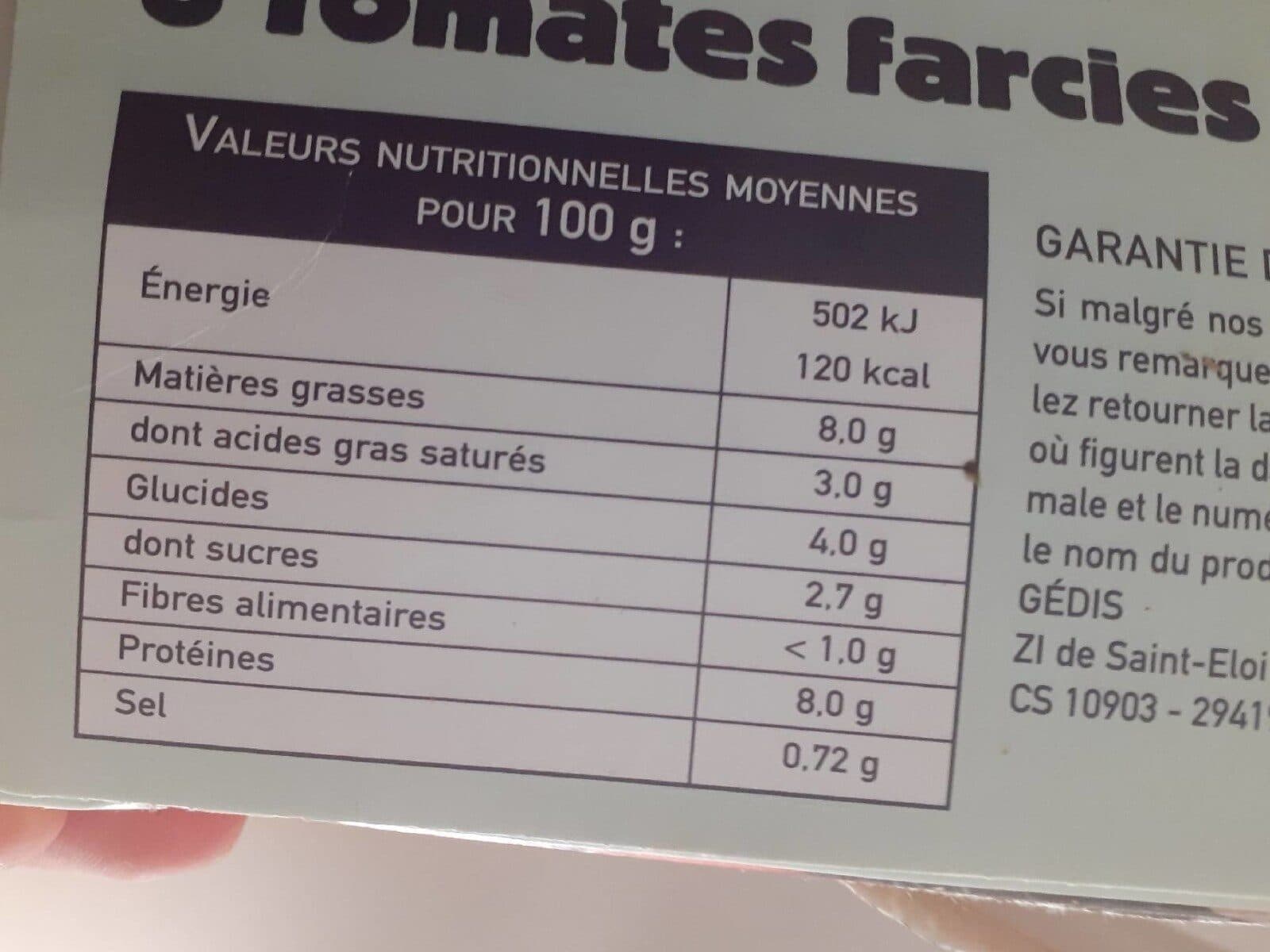 Argel Tomates farcies cuites packshot