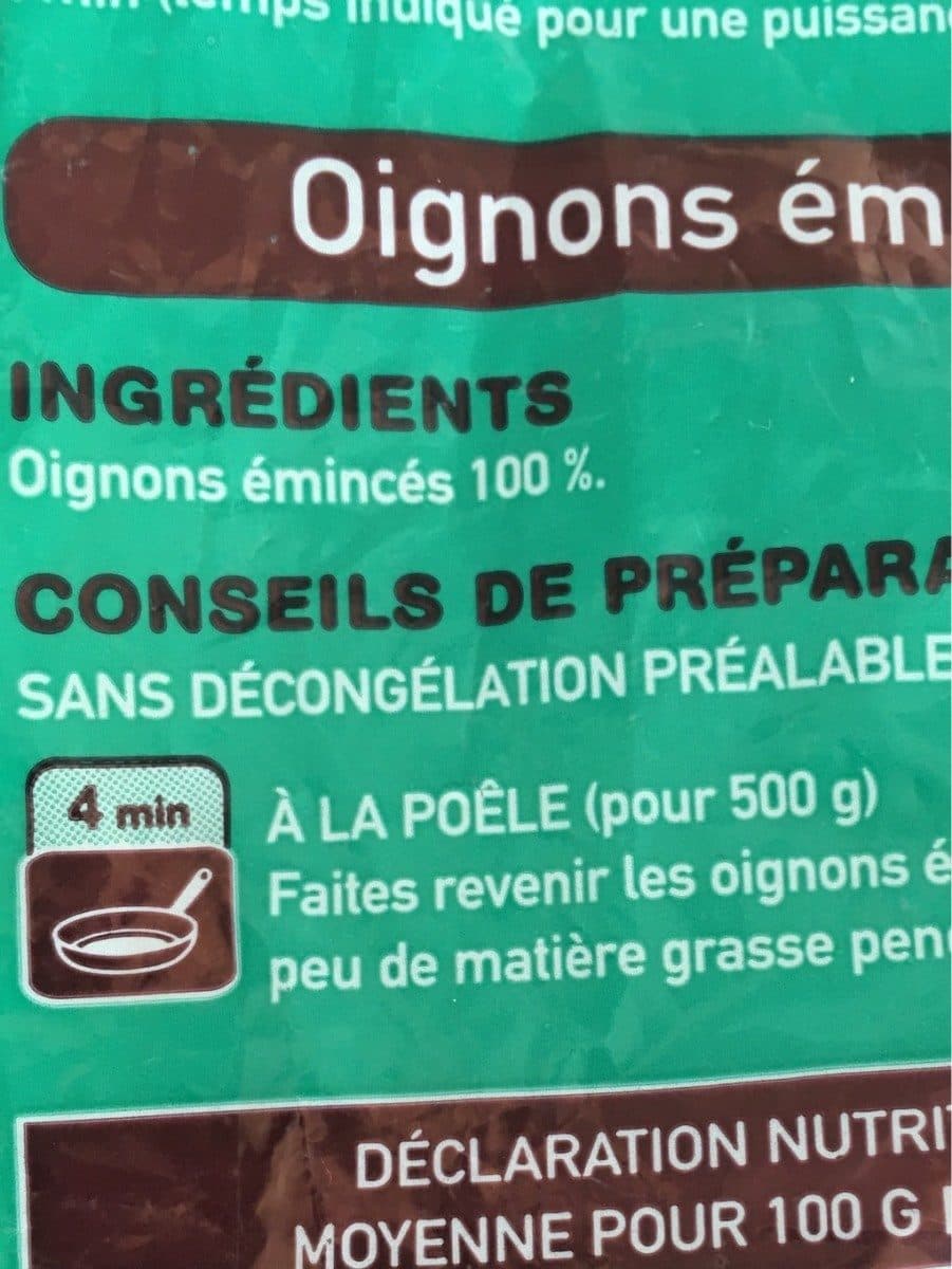 Open Food Facts Oignons émincés packshot