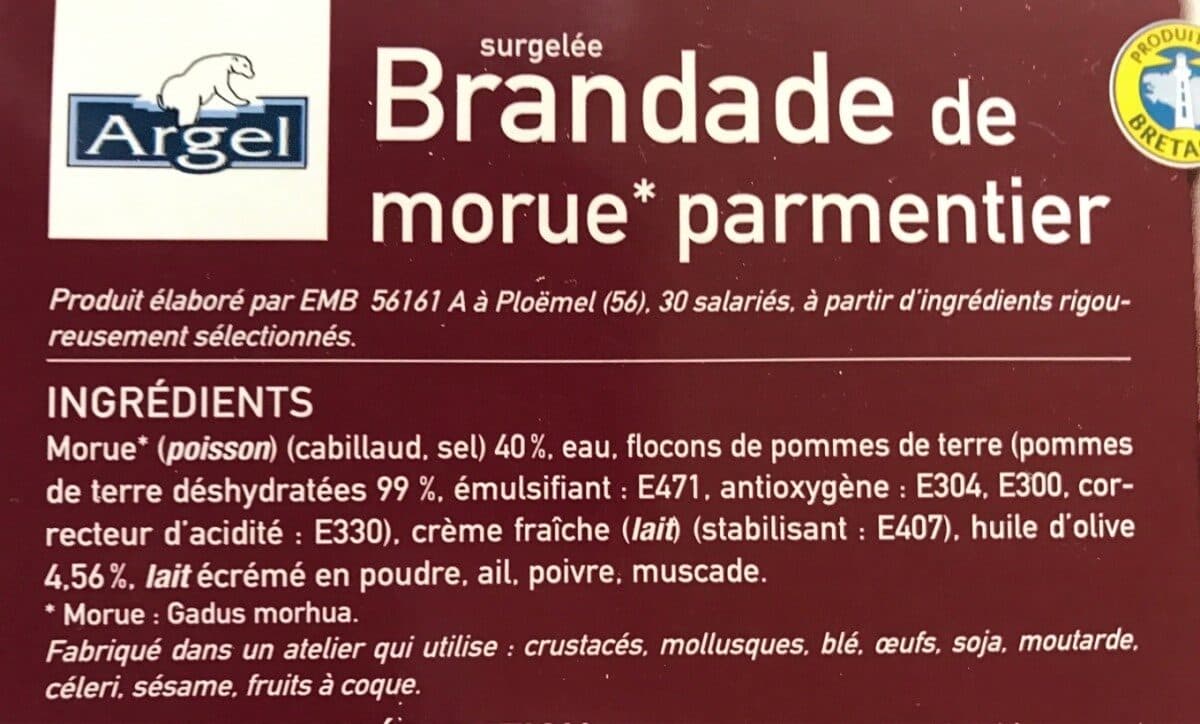 SAVEURS ET GASTRONOMIE Brandade de morue parmentier packshot