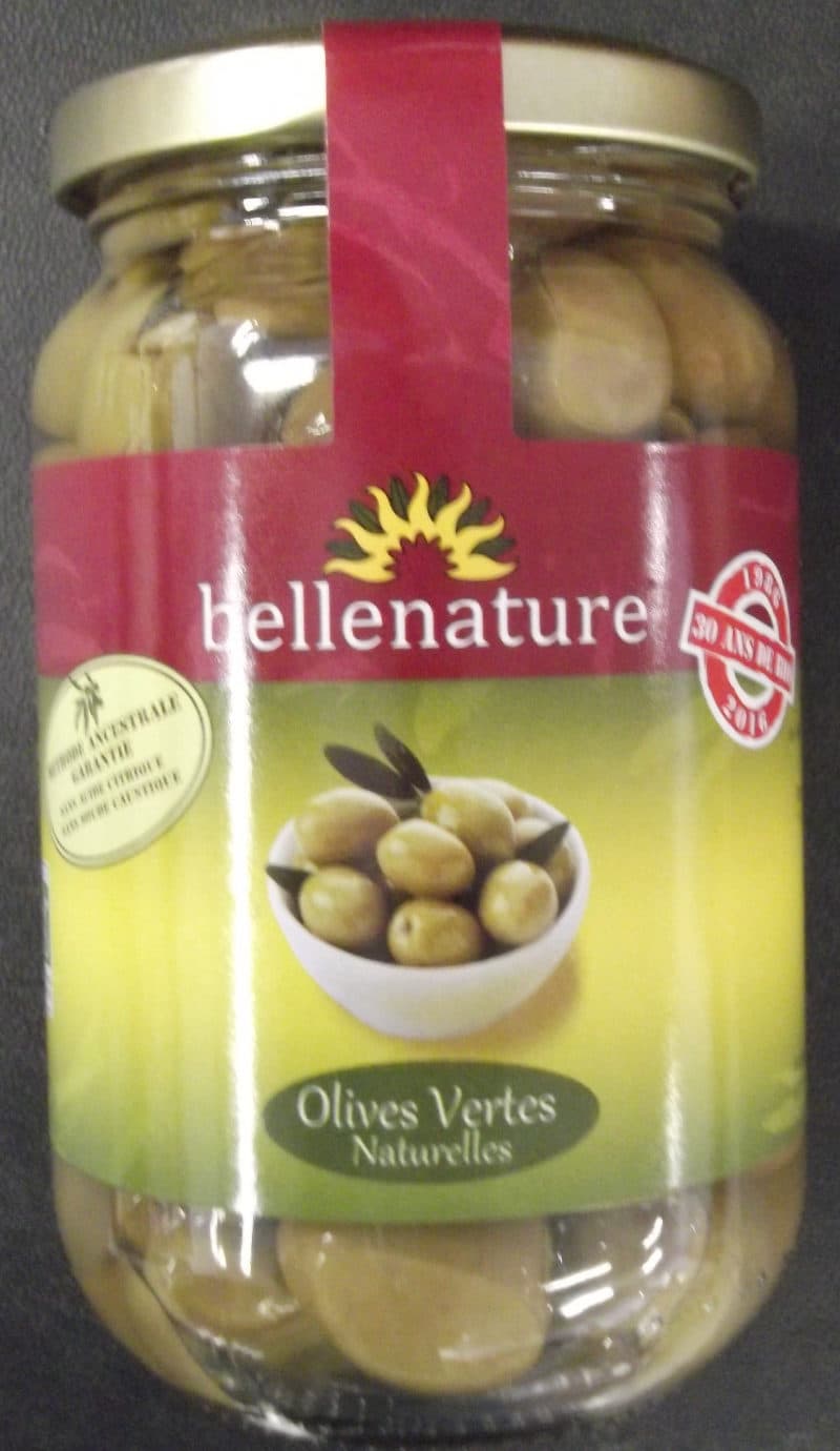 Bellenature Olives Vertes Naturelles packshot