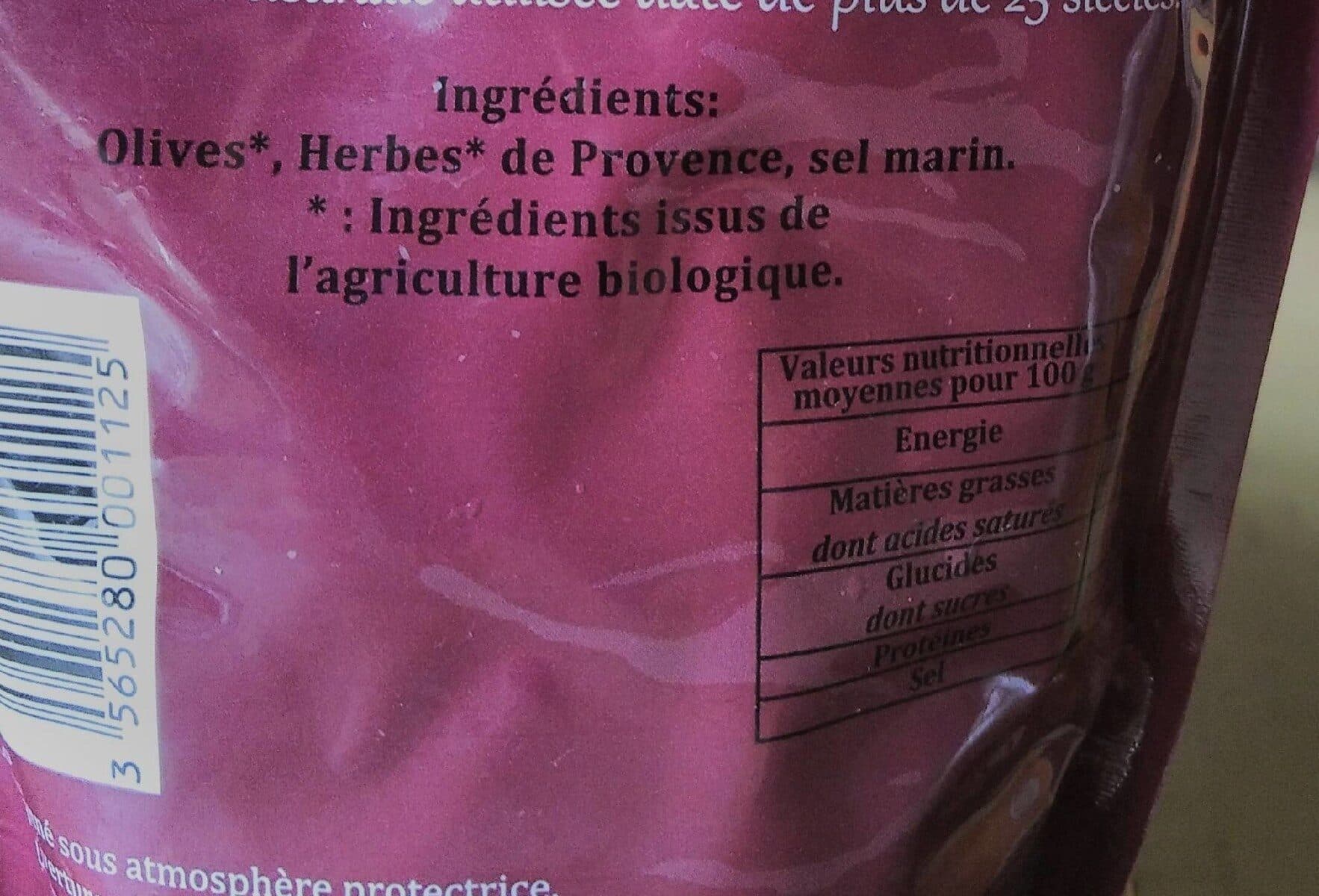 Bellenature Olives Sachet Noires Provencale packshot