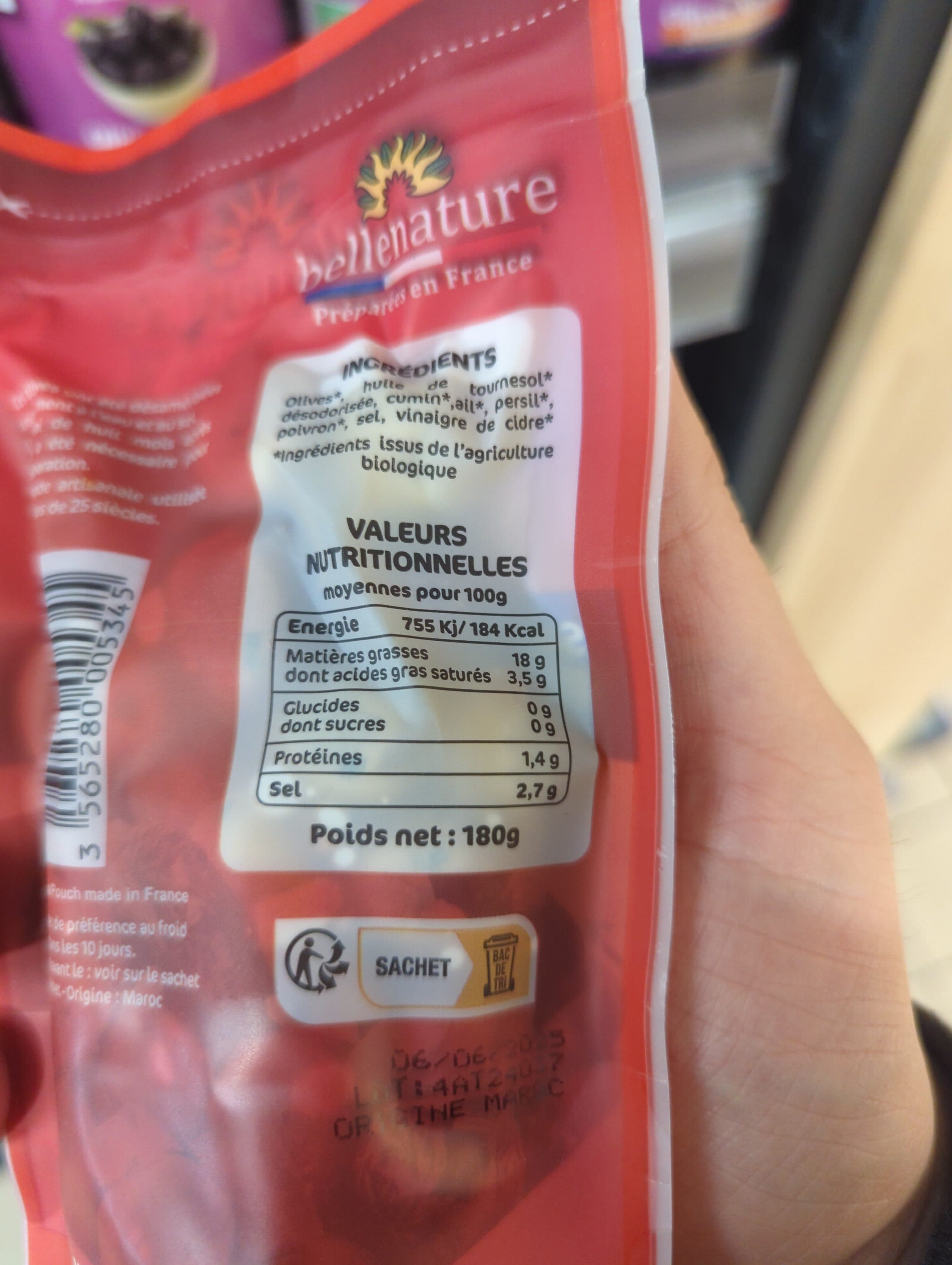 Bellenature Cocktail D'olives Vertes Sauce Escabèche packshot