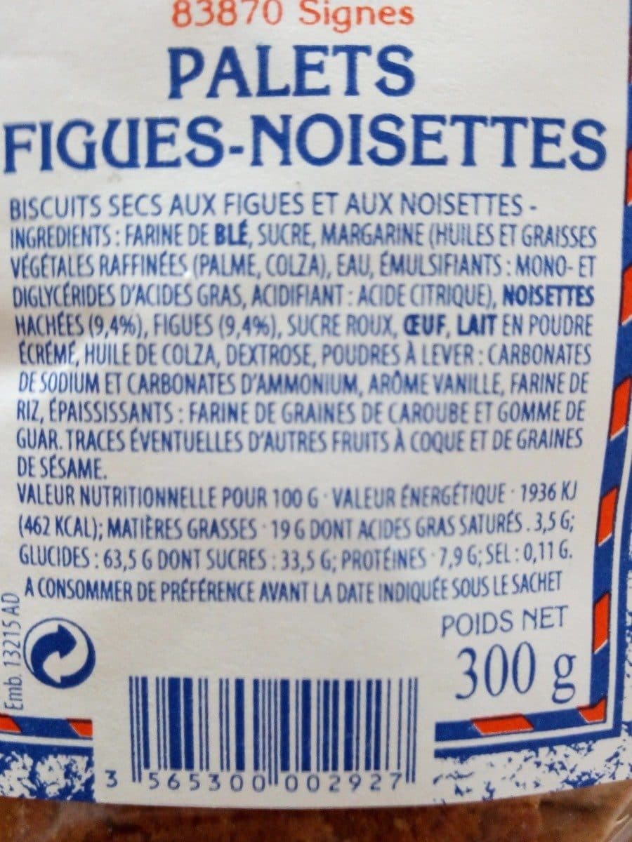 Open Food Facts Palets figues noisettes packshot