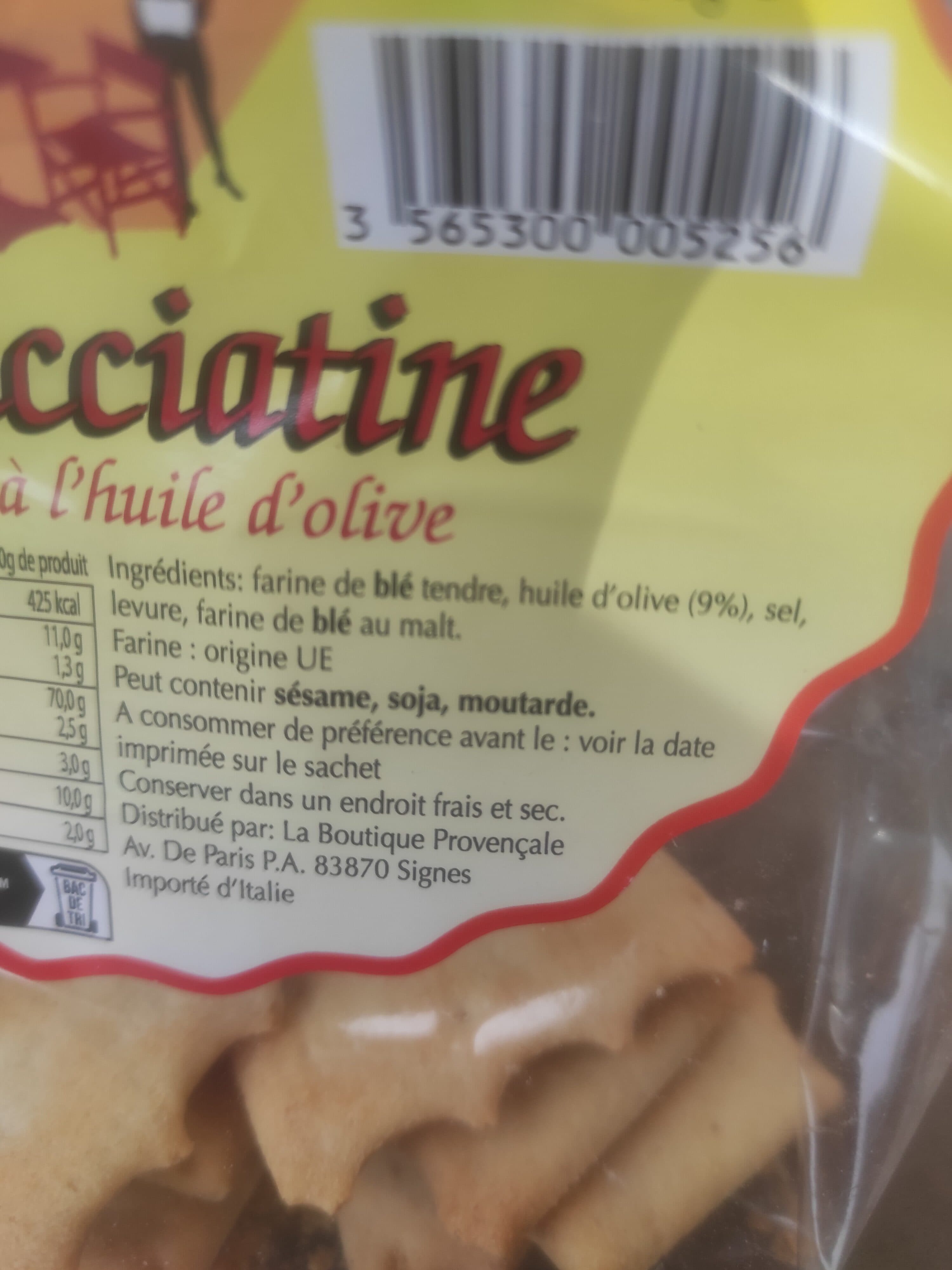 Open Food Facts Schiacciatine packshot