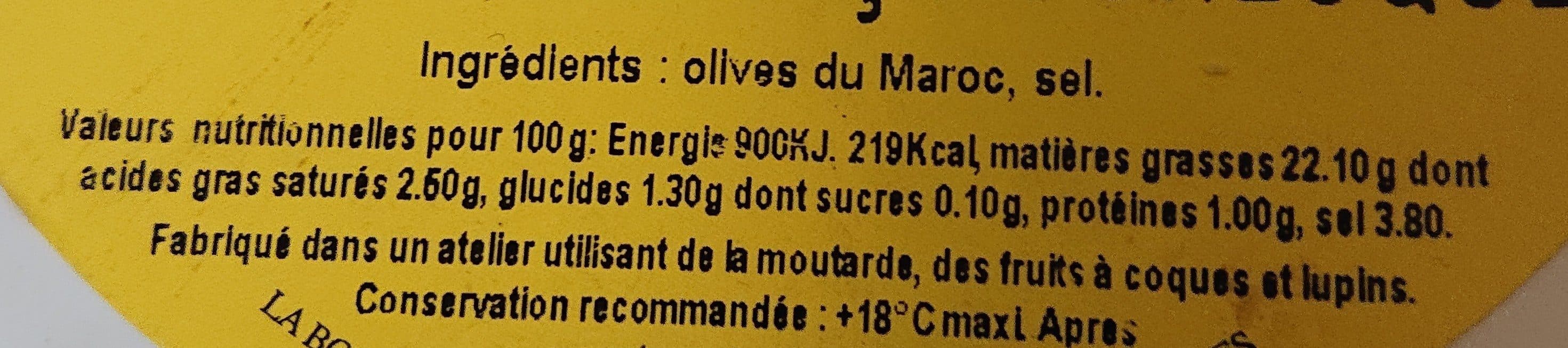 Open Food Facts Olives noires façon Grèce packshot
