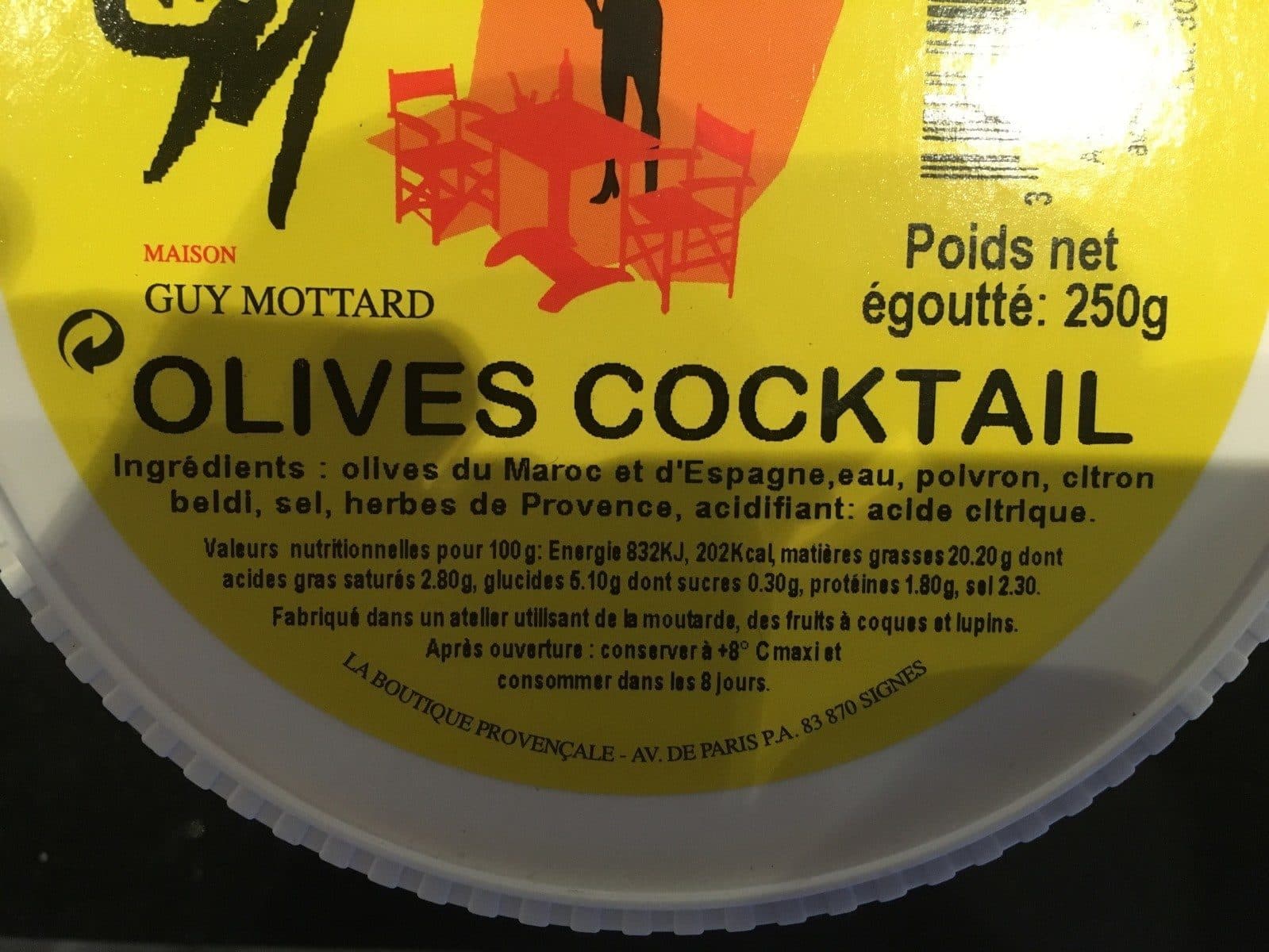 Open Food Facts Olives Cocktail packshot