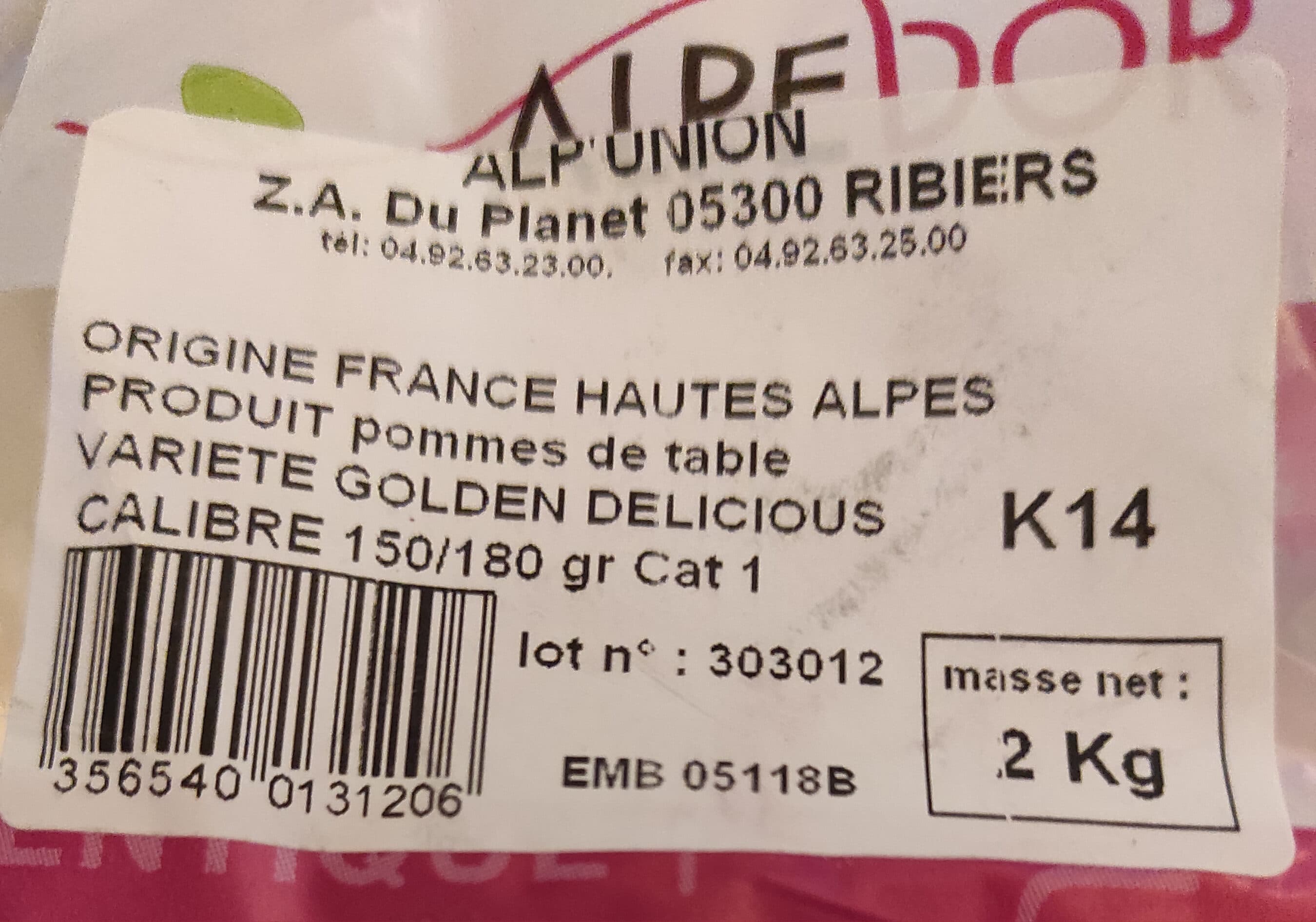alpe dor Pomme Sachet Golden / Gala, packshot