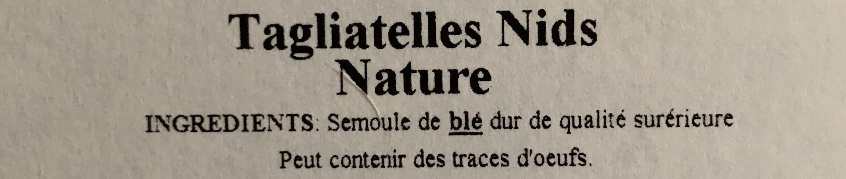 Pates Fabre Tagliatelles Nids Nature packshot