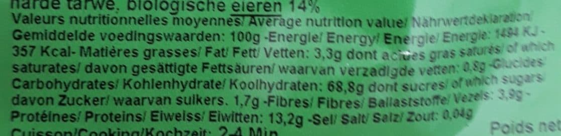 Pâtes Fabre Tagliatelle Aux oeufs Bio packshot