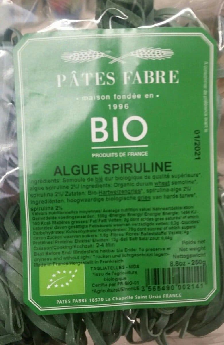 Pâtes Fabre Tagliatelle A La Spiruline packshot