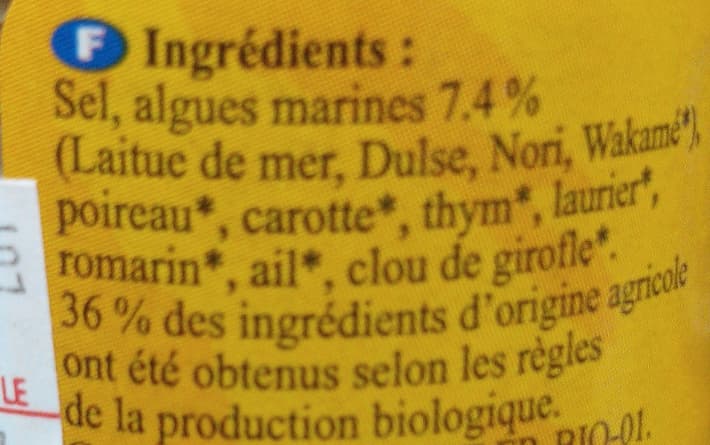 Marinoë Court-bouillon aux algues marines packshot