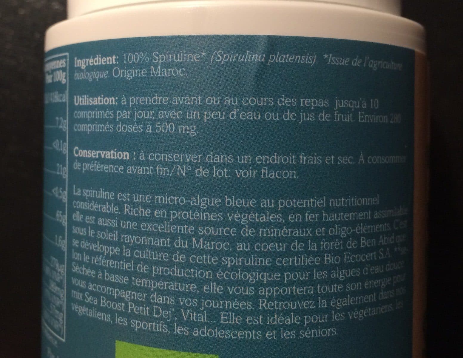 Marinoë Spiruline packshot