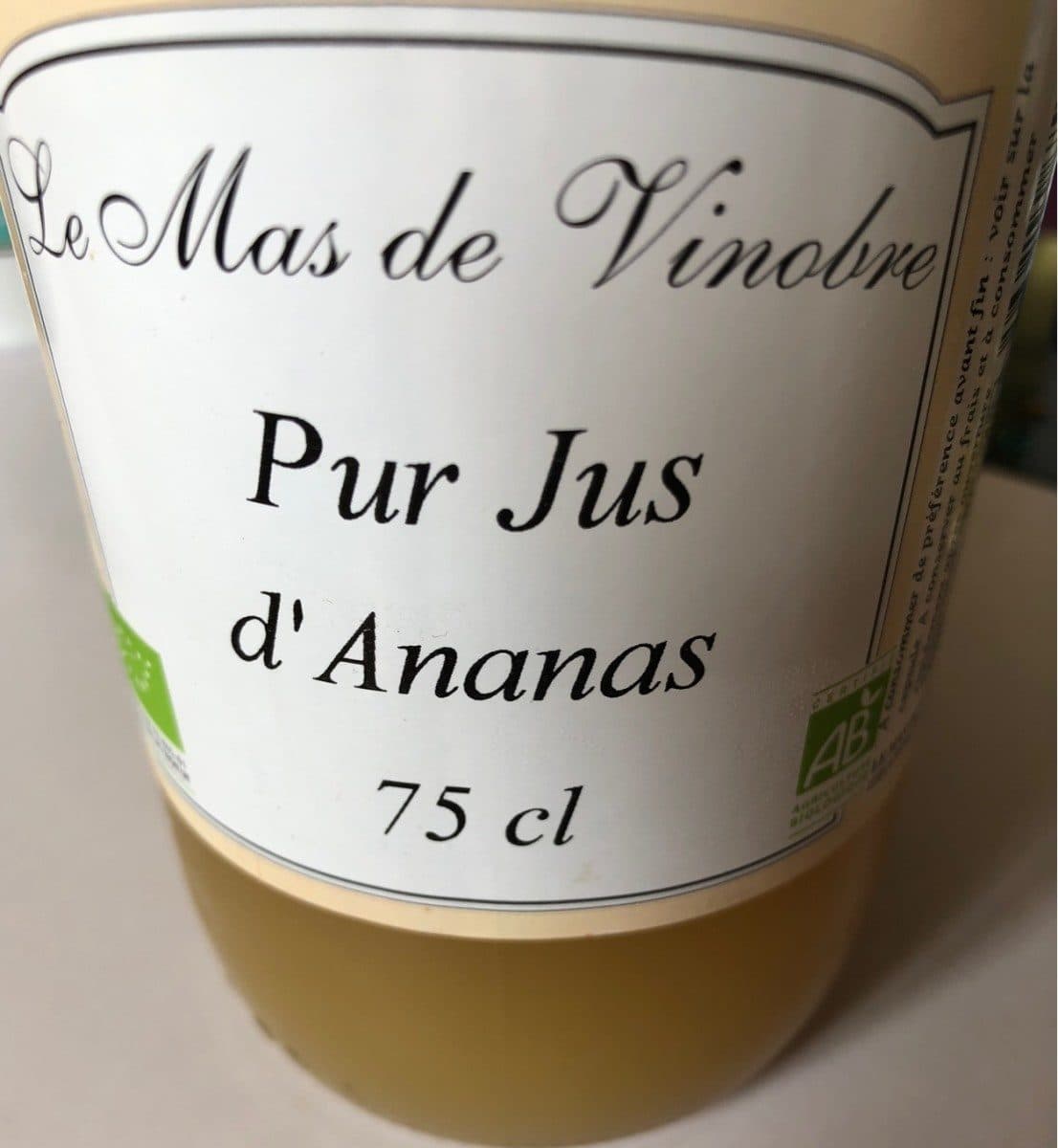 Le Mas de Vinobre Pur jus d'ananas packshot