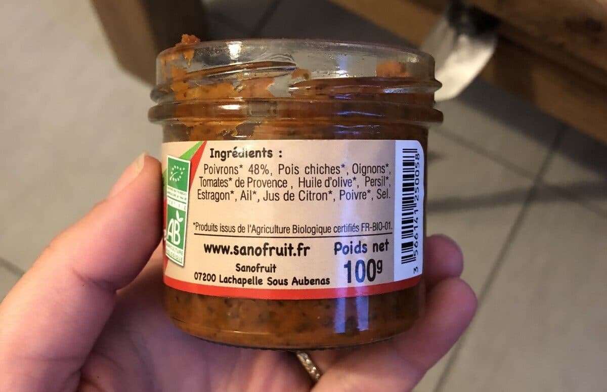 Sanofruit Terrine vegetale poivron tomate estragon packshot