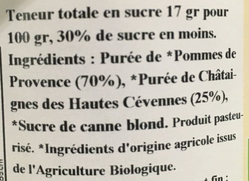 Le Mas de Vinobre Compote pomme chataigne packshot