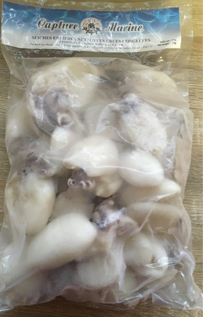 Open Food Facts Seiches entières nettoyées crues congelées packshot
