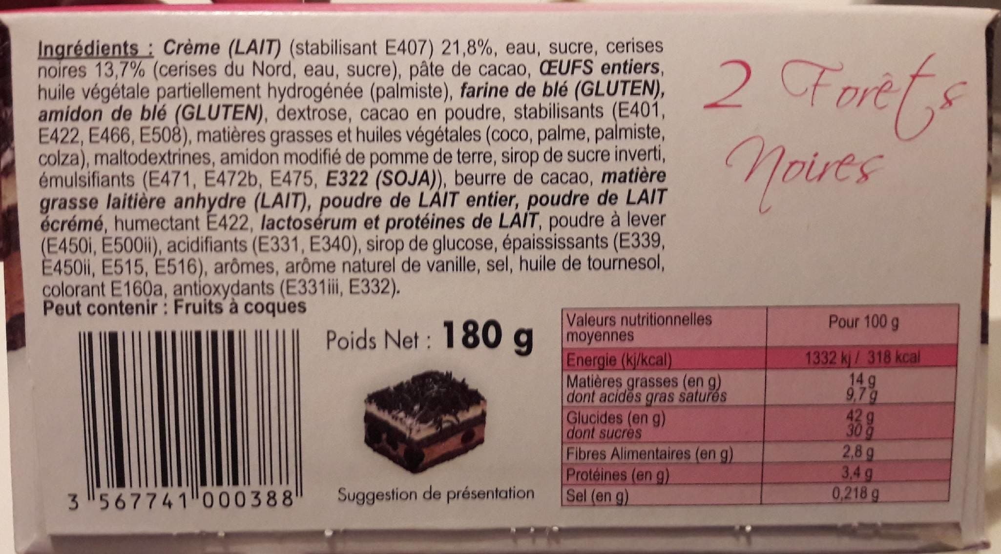 Plaisir Pâtissier 2 Forêts noires packshot