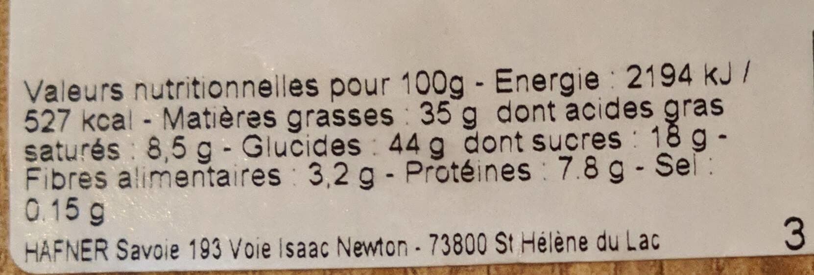 Open Food Facts Tartelettes noix packshot