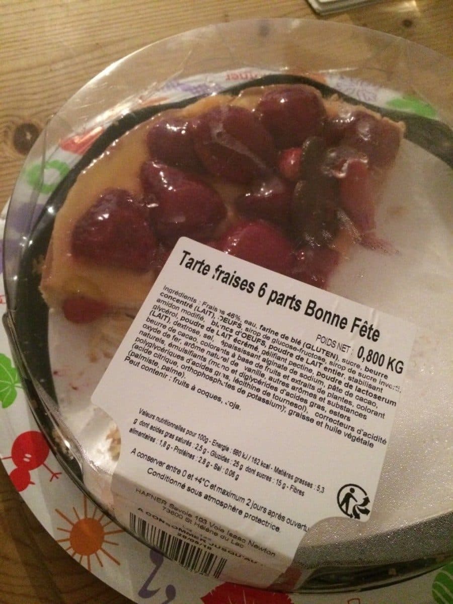 Open Food Facts Tarte fraises 6 parts packshot