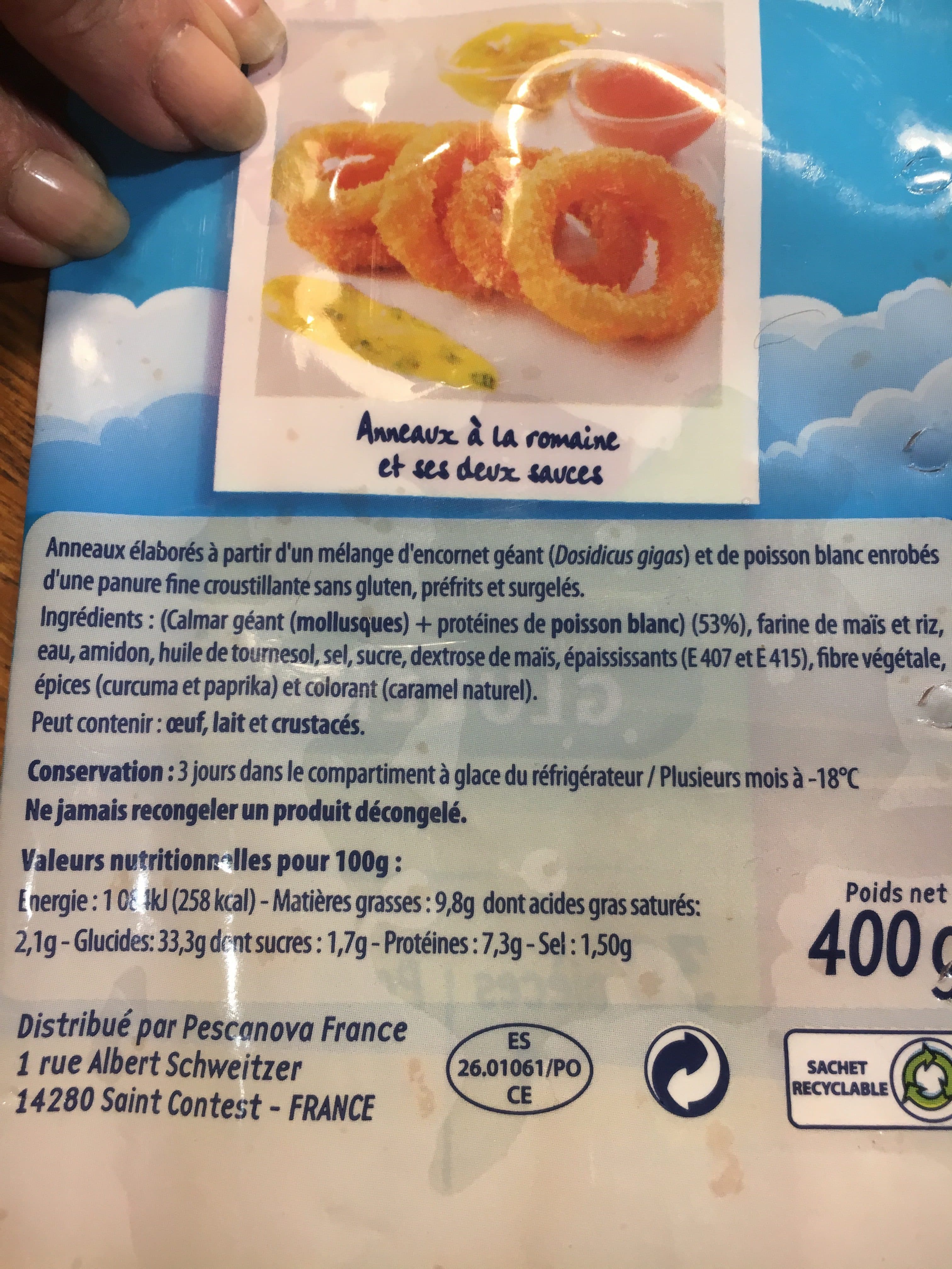 Pescanova Anneaux a la romaine packshot