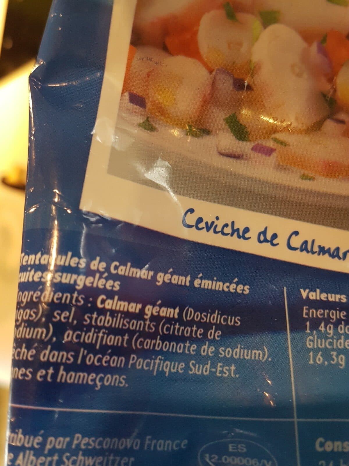 Open Food Facts Calmars émincés cuits packshot