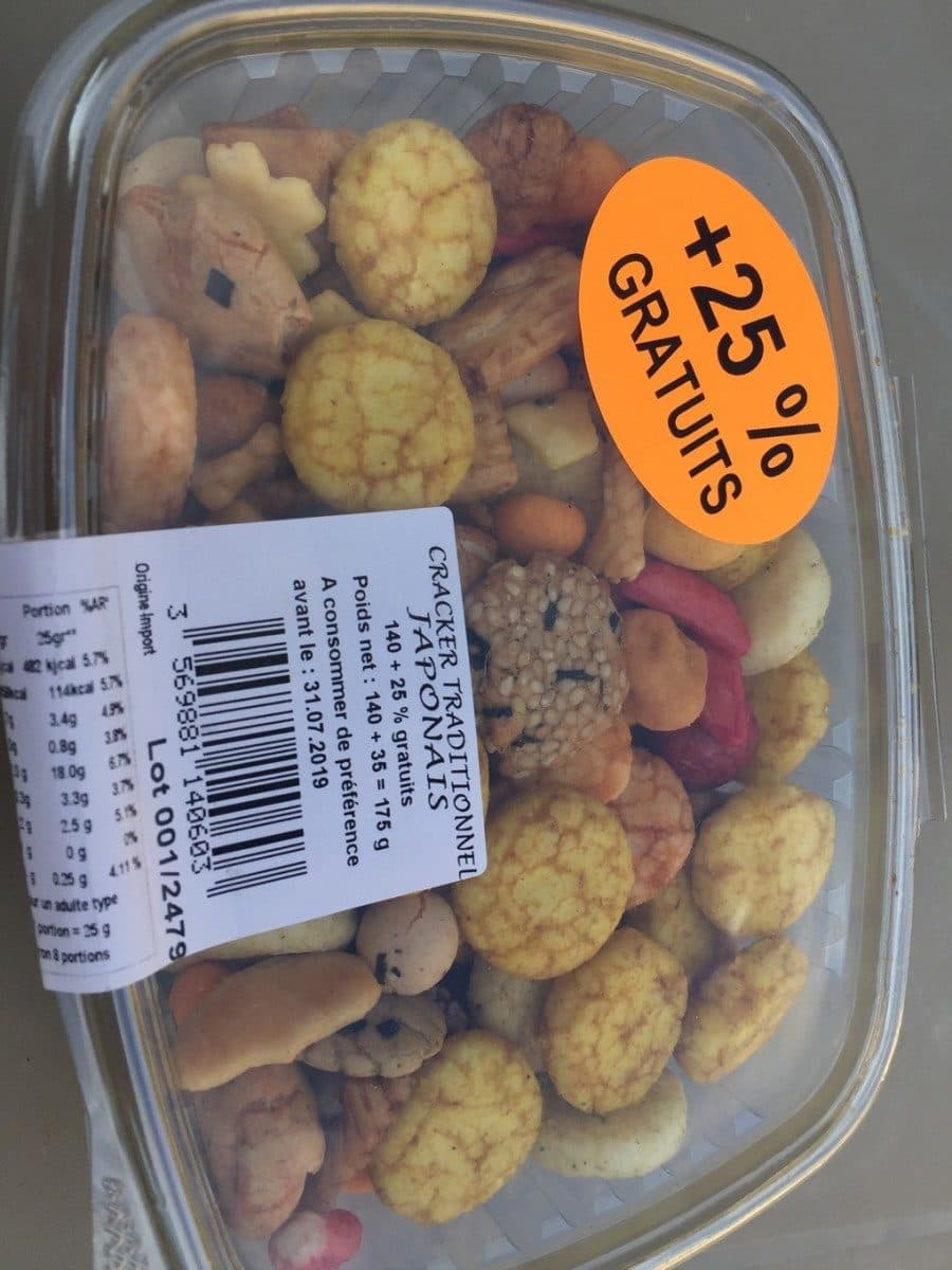 Open Food Facts Cracker traditionnel japonais packshot
