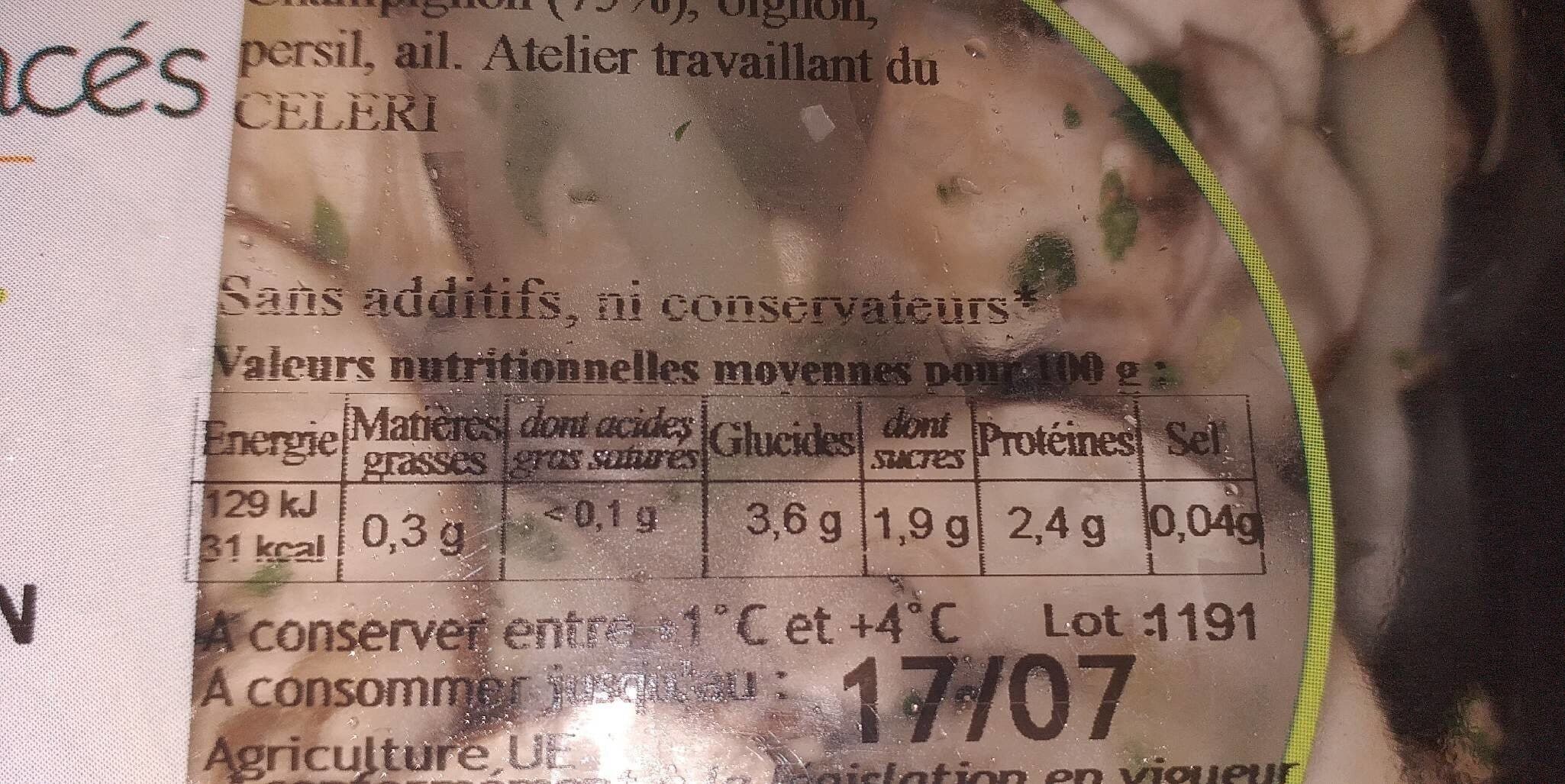 Sans marque Poelée de champignons packshot