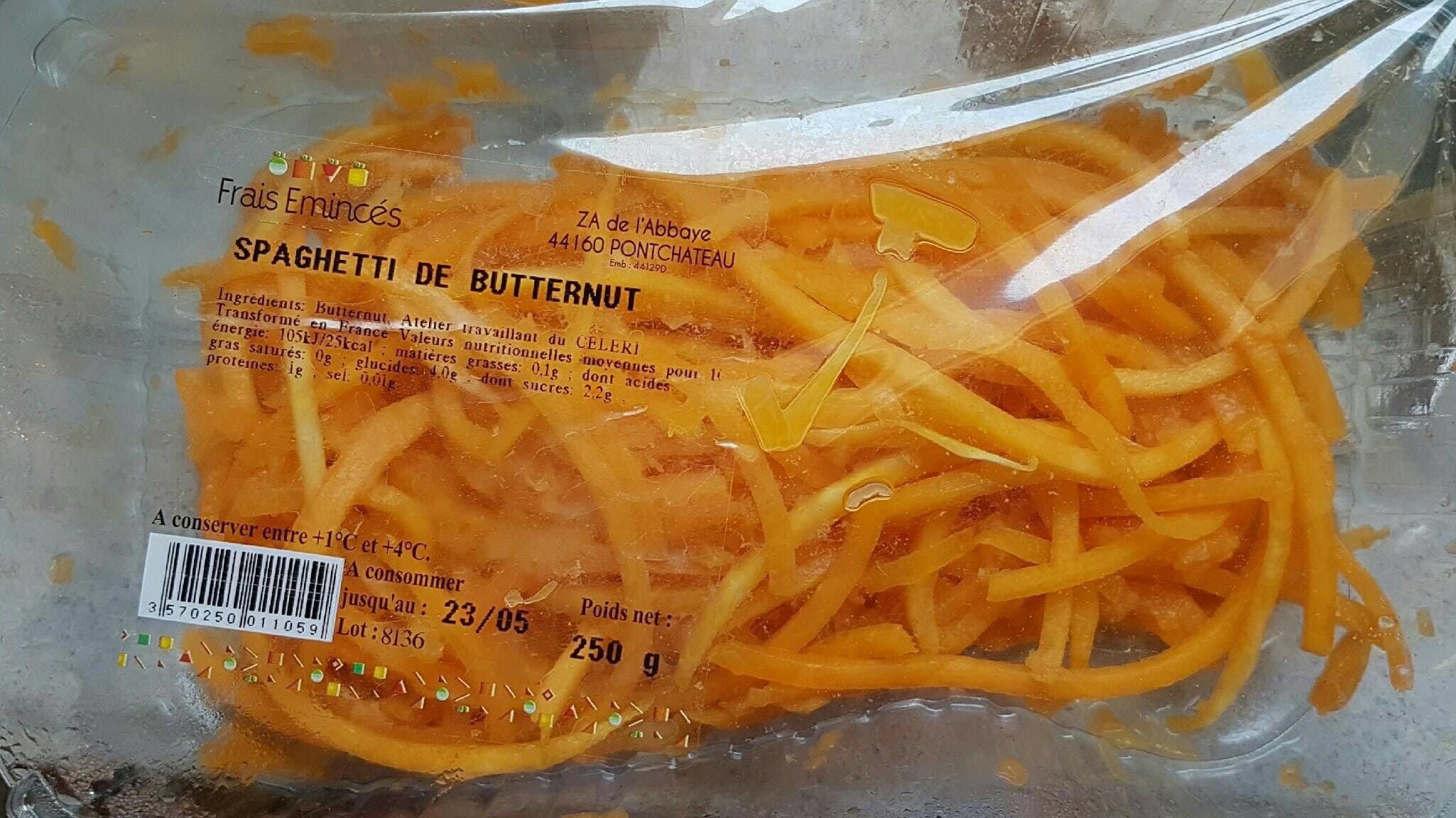 Open Food Facts Spaghetti de butternut packshot
