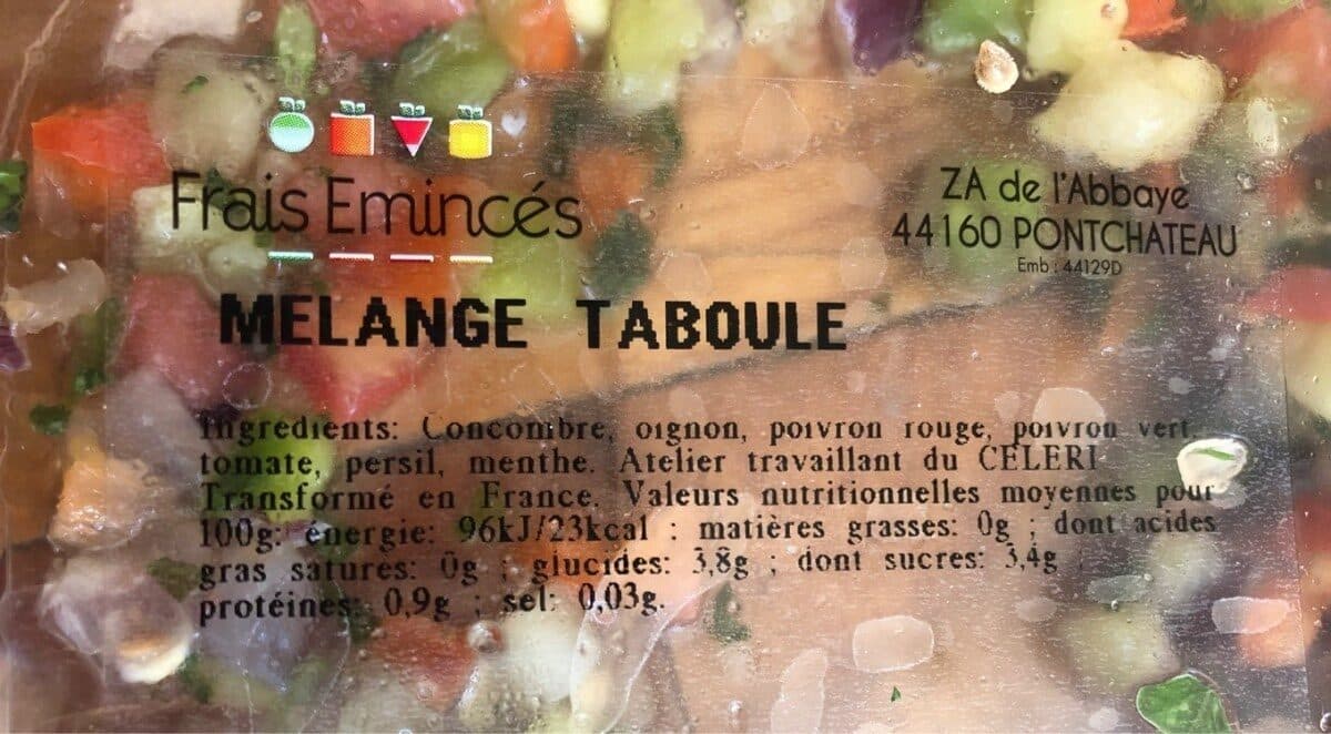 Open Food Facts Mélange taboulé packshot