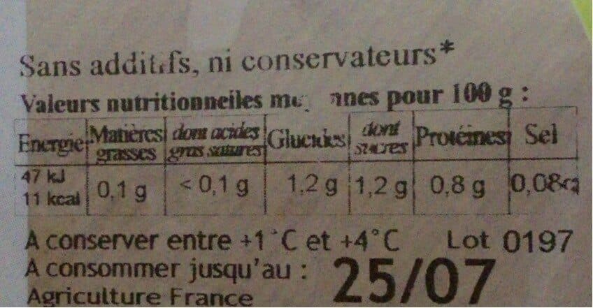 Open Food Facts Radis rond, barquette 250g packshot