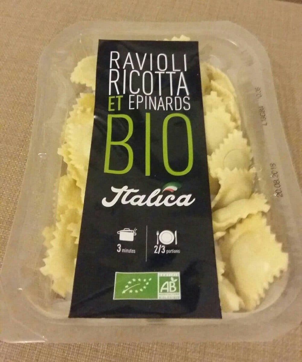 Open Food Facts Ravioli ricotta et epinards bio packshot