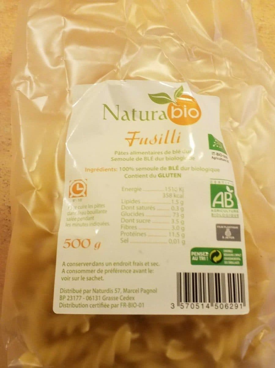 Open Food Facts Fusilli packshot
