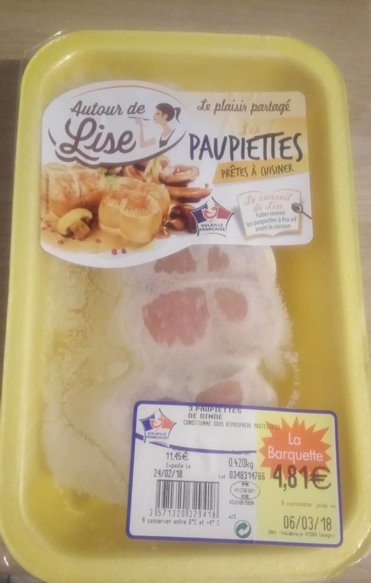 autour de Lise Paupiettes de dinde packshot
