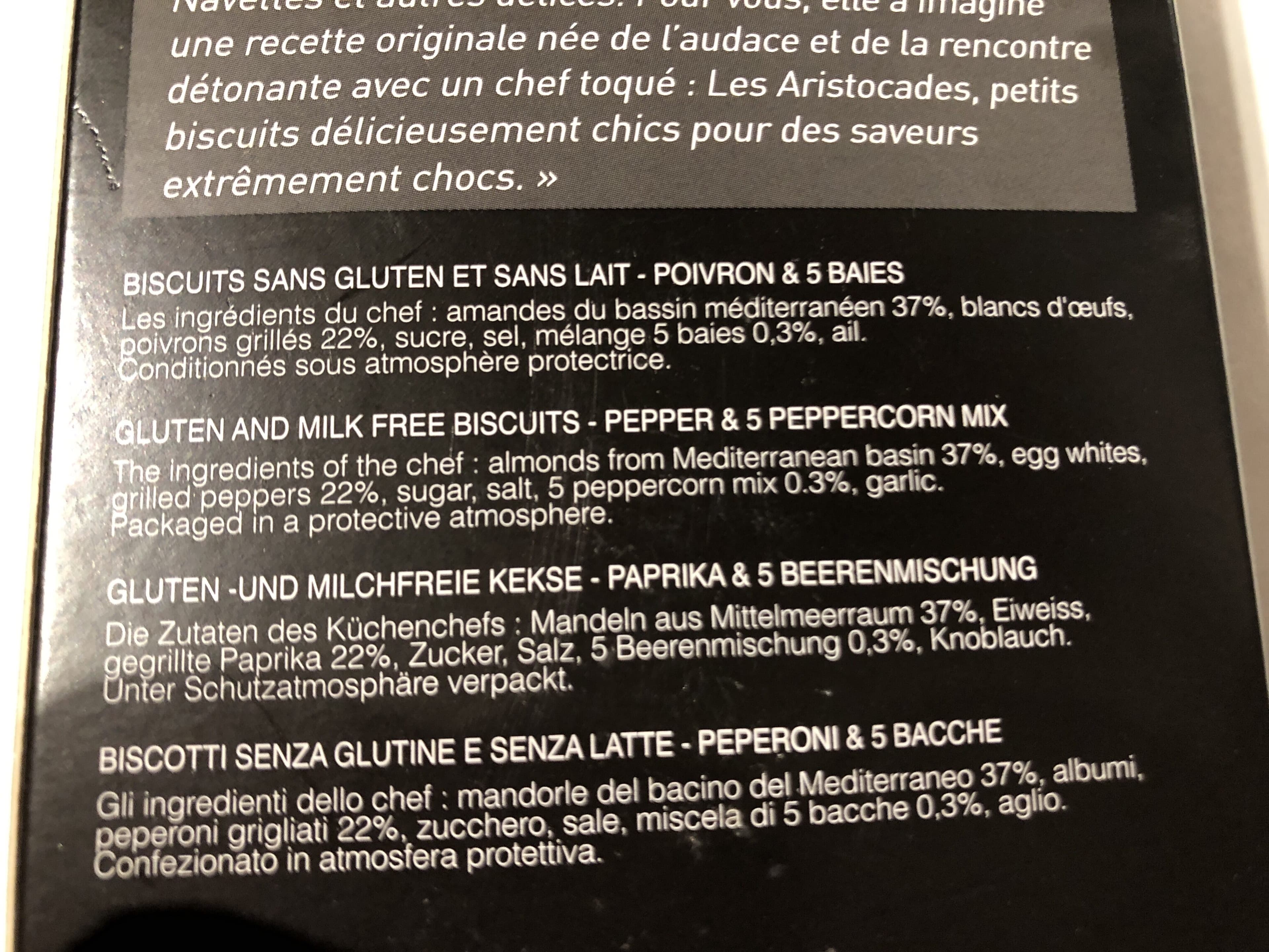Biscuiterie de provence Biscuit Poivron & 5 Baies Sans Gluten packshot