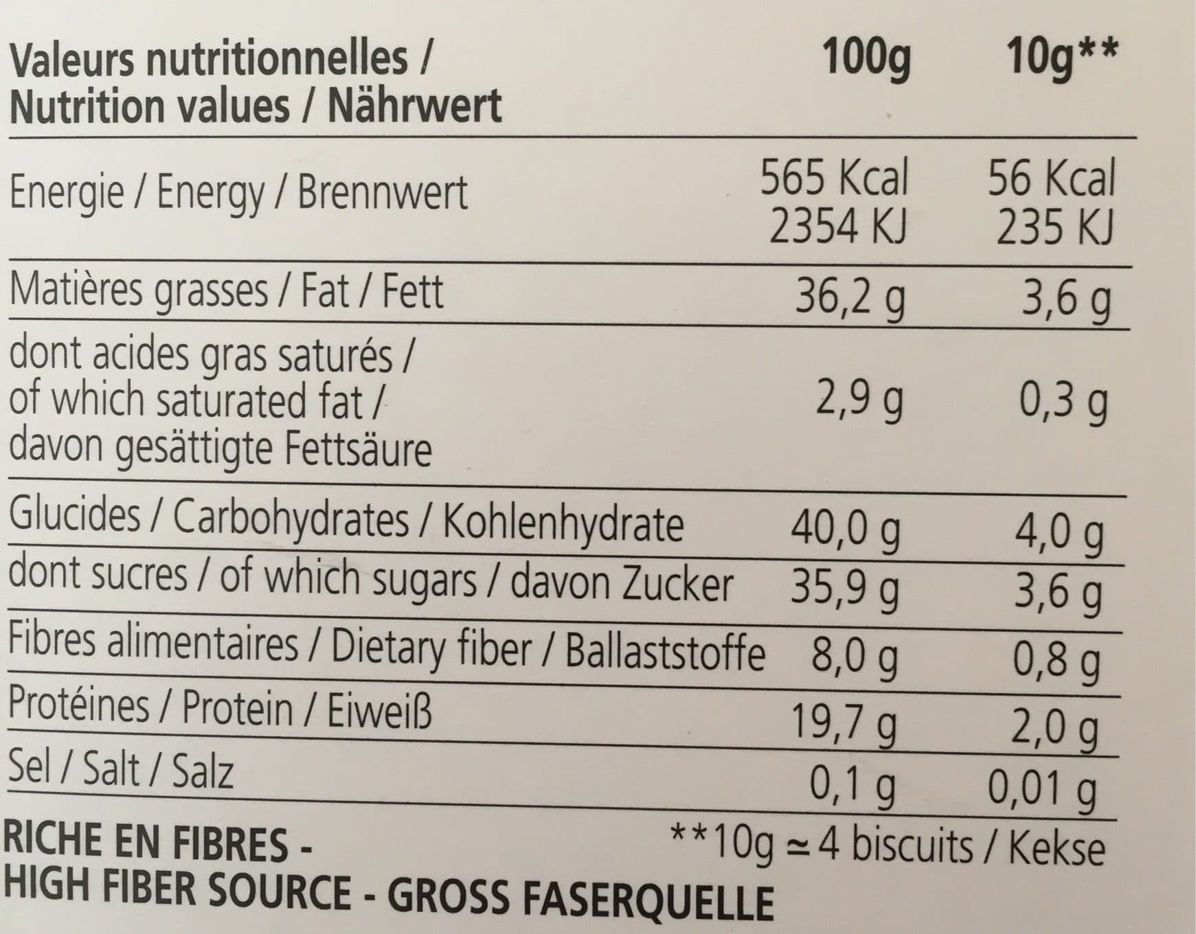Biscuiterie de Provence Biscuits gourmets aux amandes, café & noisette packshot
