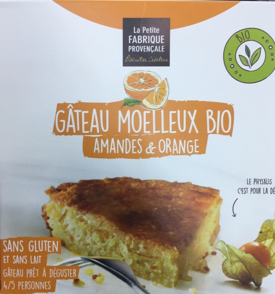 Open Food Facts Gateau moelleux bio amandes & orange packshot