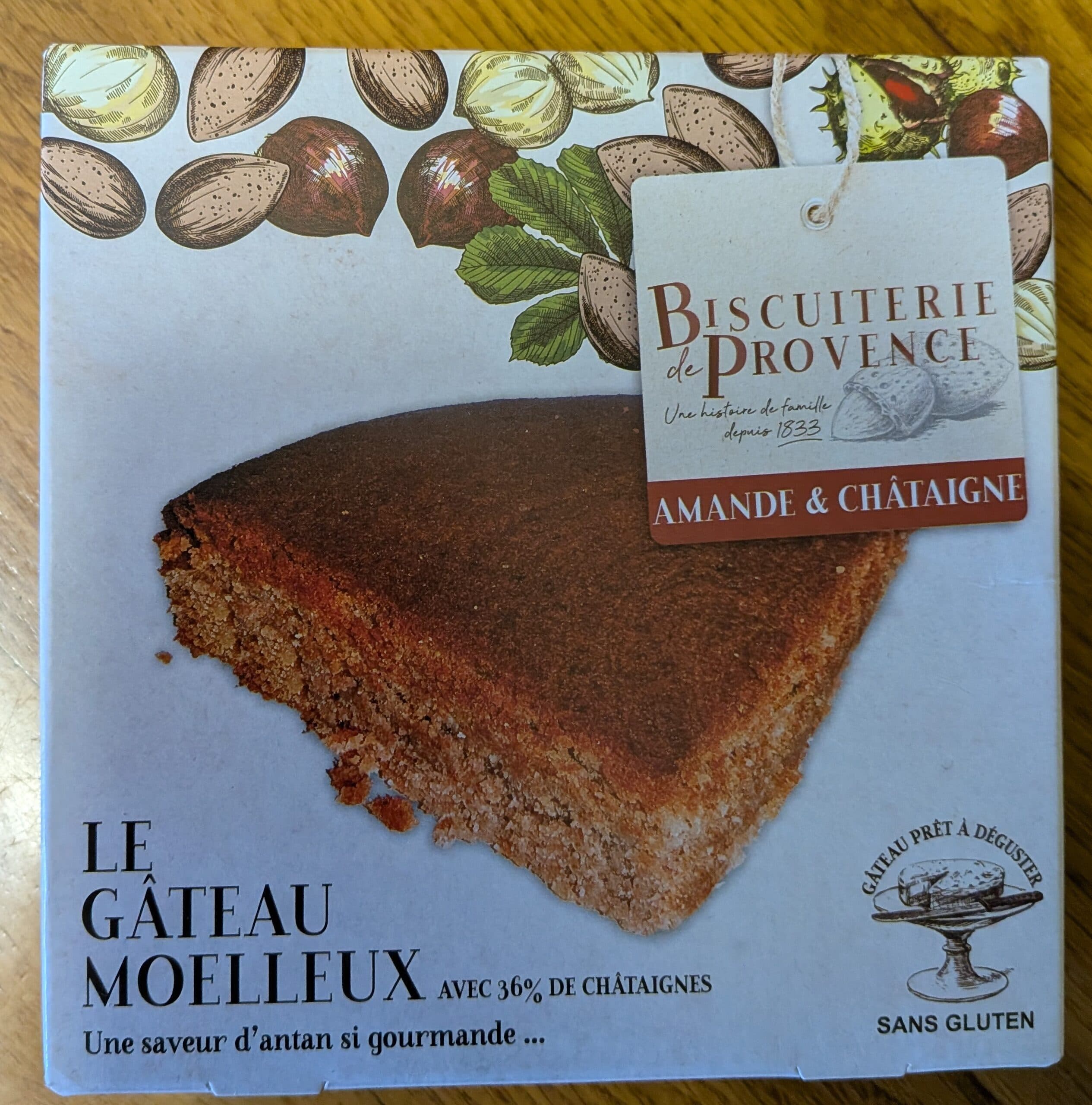 Biscuiterie de Provence Gâteau Moelleux aux Châtaignes Sans Gluten packshot