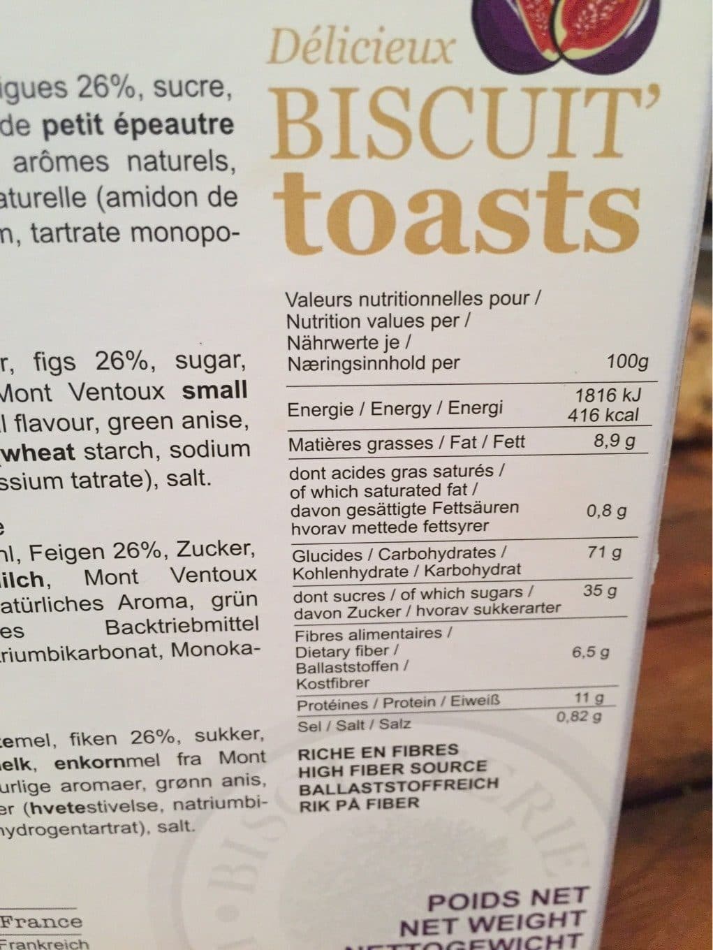 Biscuiterie De Provence Biscuit toasts packshot