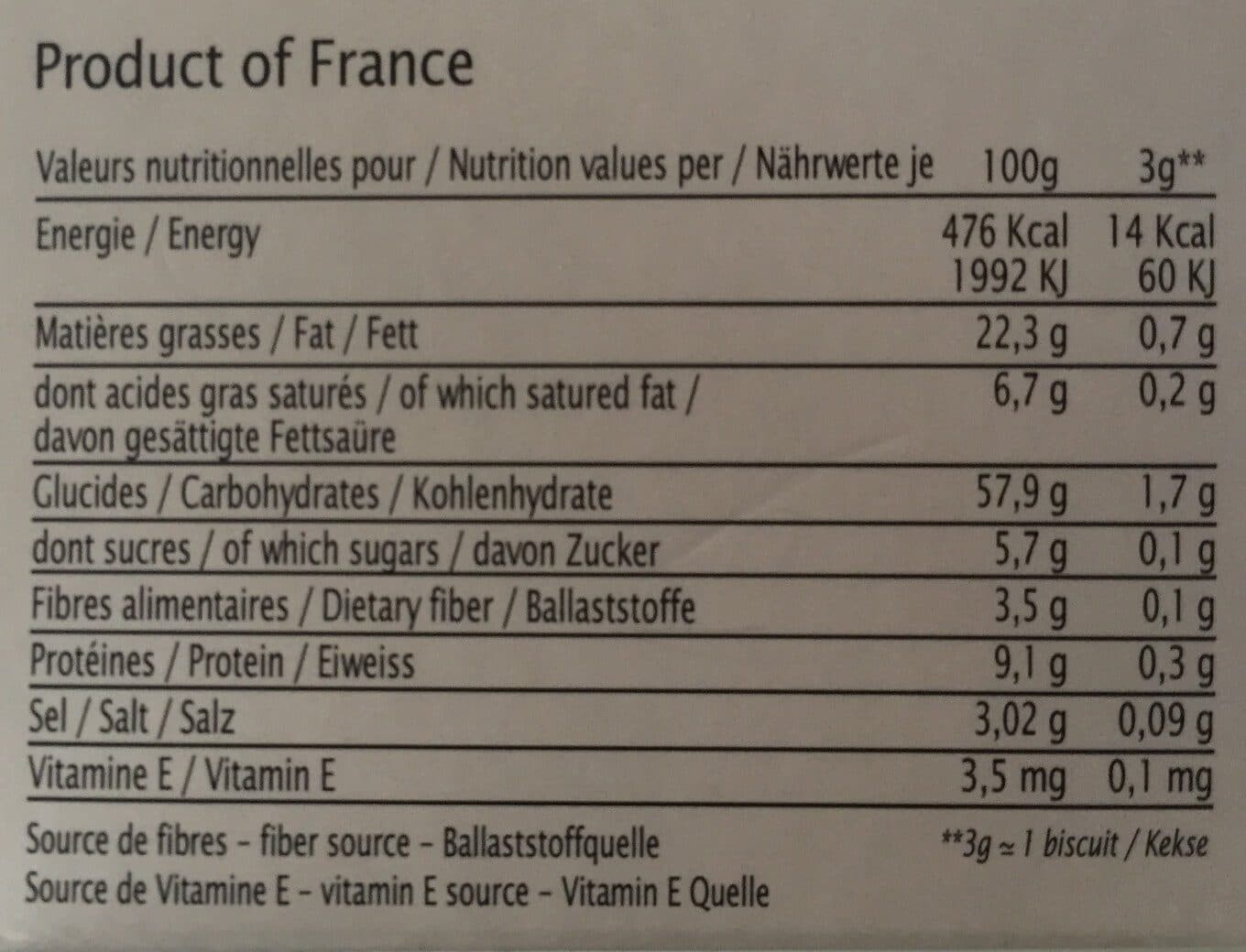 Biscuiterie De provence Petits biscuits voyageurs packshot