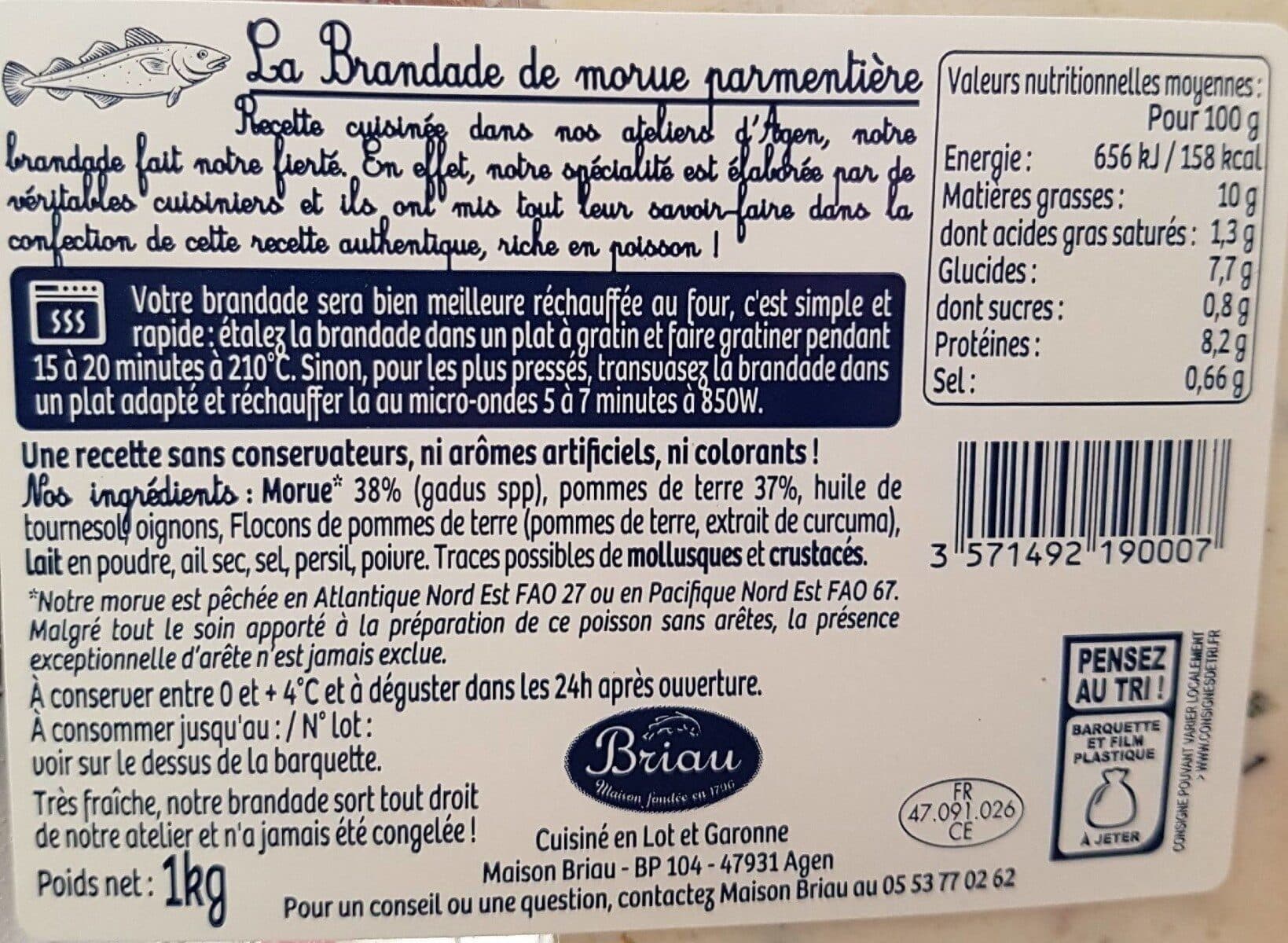 Maison Briau Brandade de morue packshot