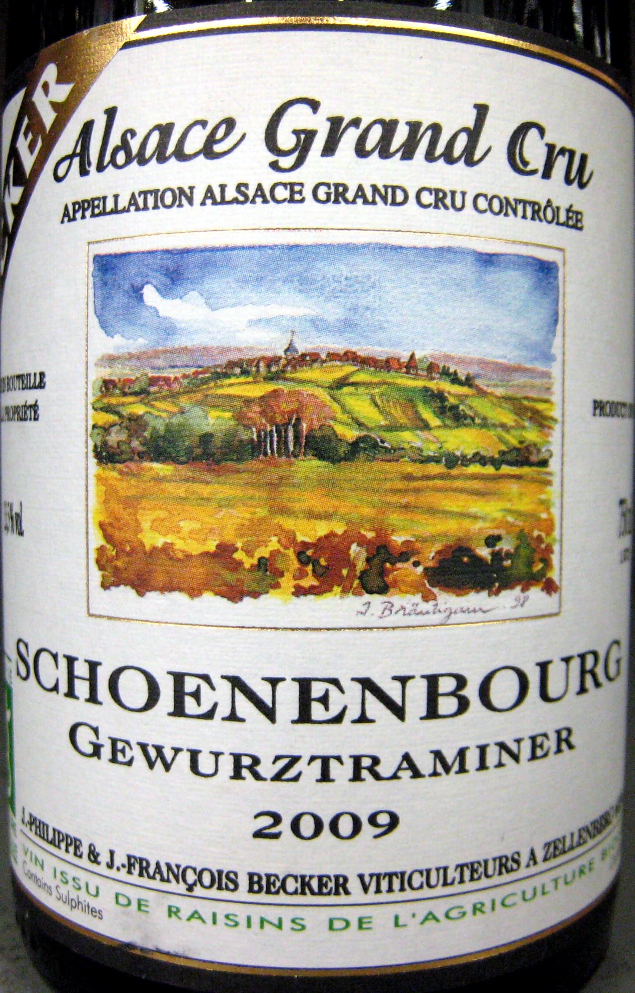 Becker Schoenenbourg Gewurztraminer 2009 AOC Bio packshot