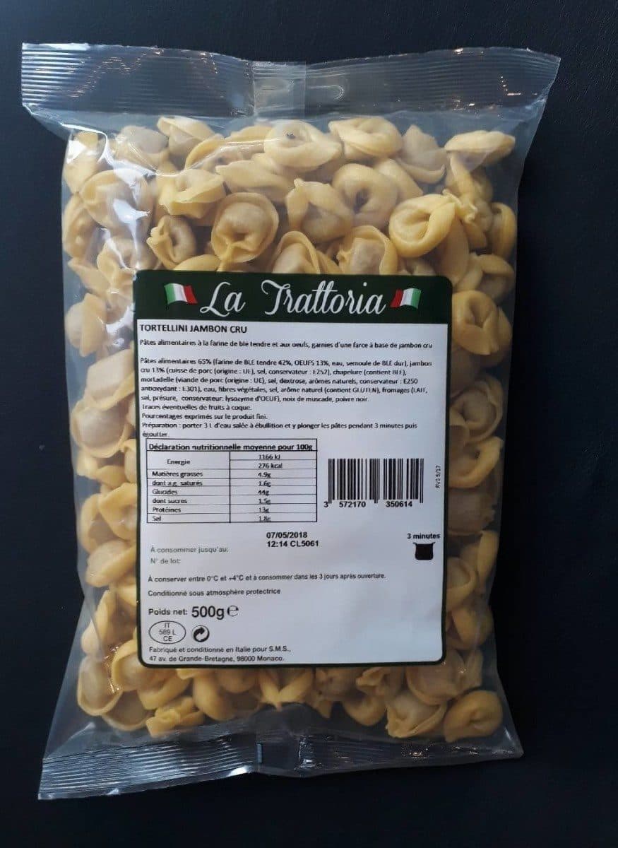 La Trattoria Tortellini jambon cru packshot
