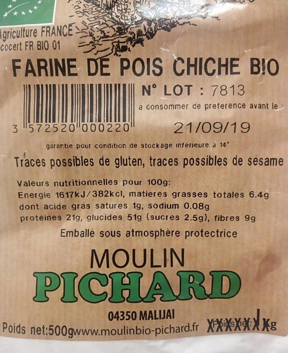 Open Food Facts Farine de pois chiche bio packshot