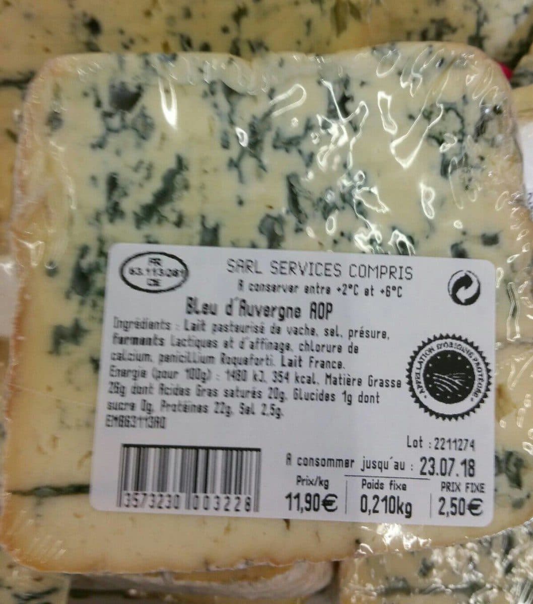 Open Food Facts Bleu d'auvergne AOP packshot