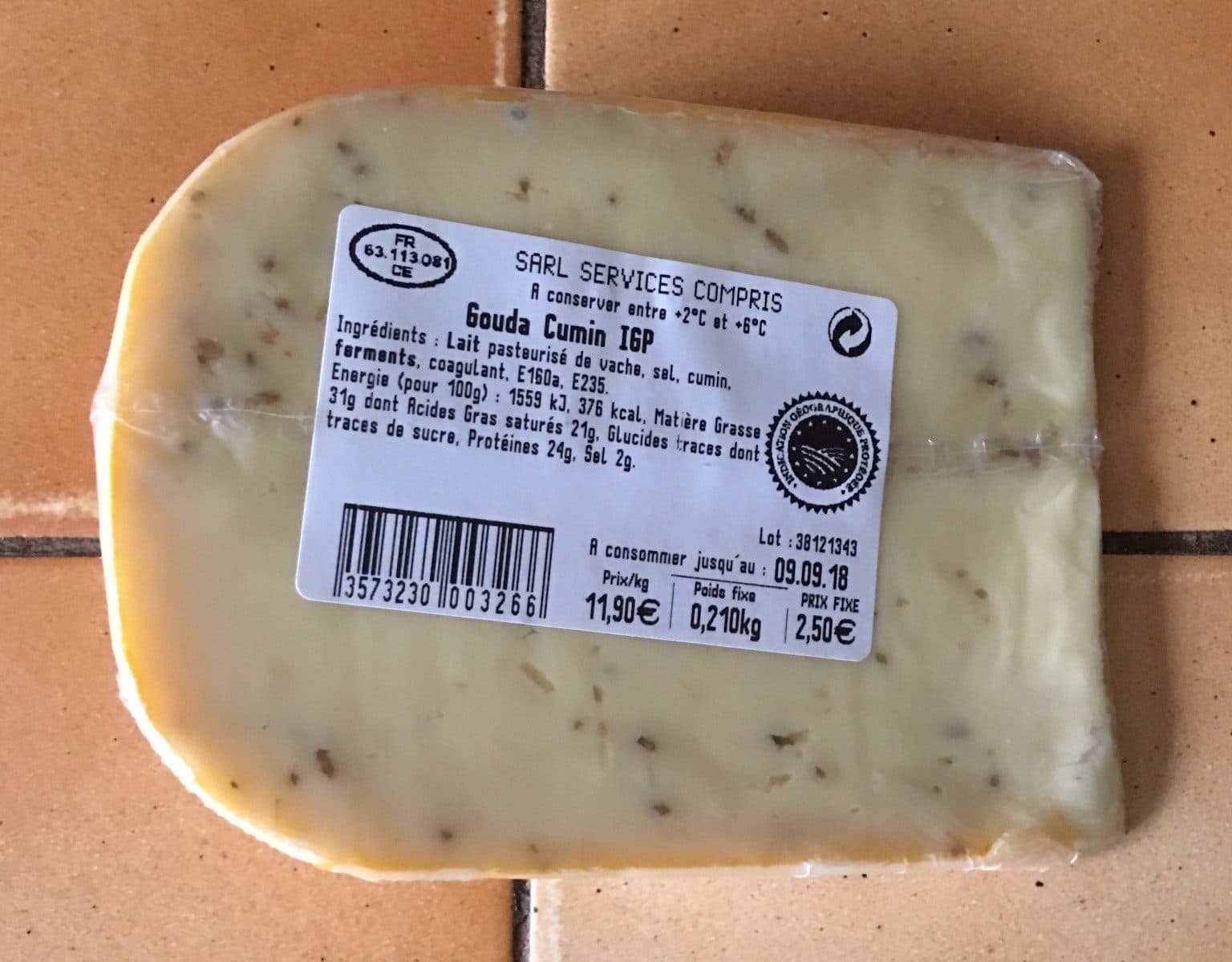 Open Food Facts Gouda au cumin packshot