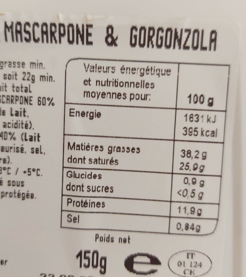 Open Food Facts mascarpone gorgonzola packshot