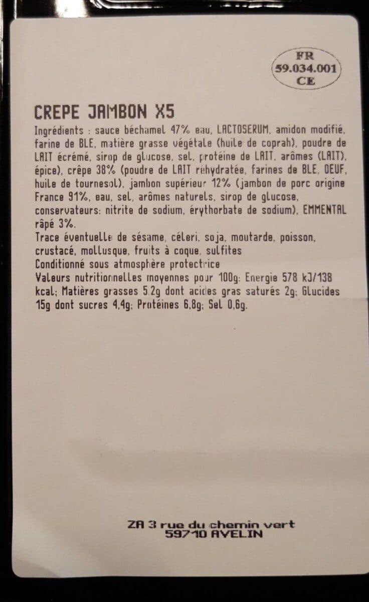 Salaisons des Béliers Crêpe jambon packshot