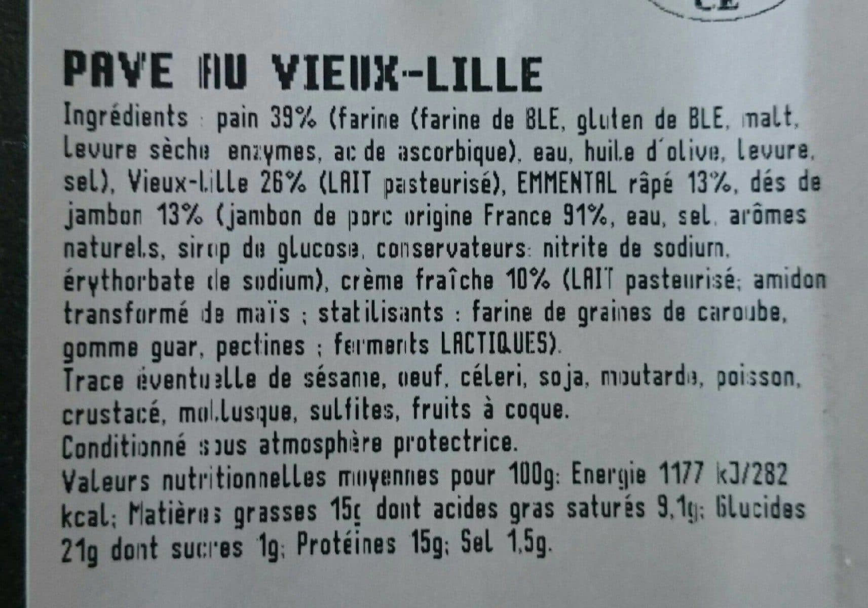 Open Food Facts Pavé au Vieux-Lille packshot