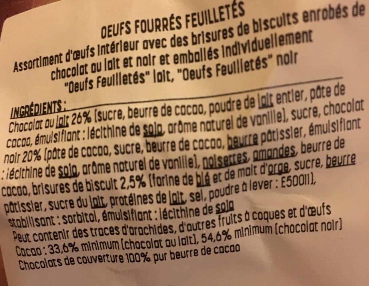 Open Food Facts Oeufd fourres feuillete packshot